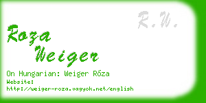 roza weiger business card